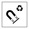 Panneau Recyclage - Acier magnétique - PI PF 064 - ISO 7001