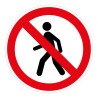 Panneau rond - Interdit Piétons - P004 - Diamètre 200 mm