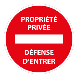 Panneau Rond - Propriété privée interdiction d'entrer