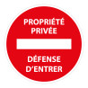 Panneau Rond - Propriété privée interdiction d'entrer