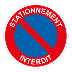 Panneau - Stationnement interdit - 250x250 mm - Dibond