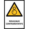 Panneau ISO EN 7010 - Rouleaux contrarotatifs - W025