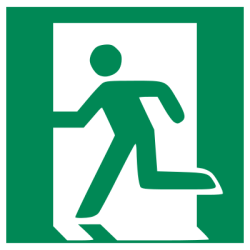 Panneau - Sortie de secours gauche - E001