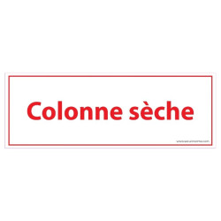 Panneau sécurité incendie – Colonne sèche – Format 210x75 mm