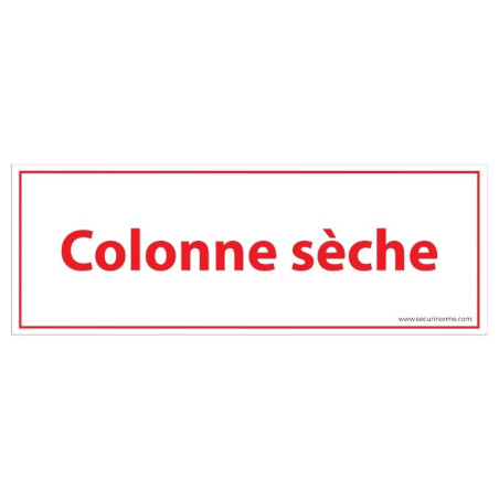Panneau sécurité incendie – Colonne sèche – Format 210x75 mm
