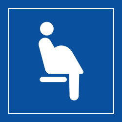 Panneau d'information - Siège prioritaire pour femmes enceintes - ISO 7001 - Gravoply