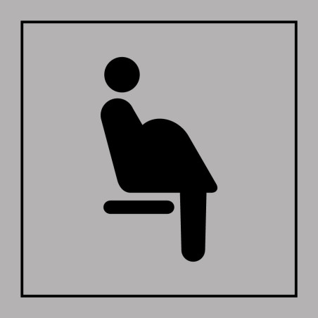 Panneau d'information - Siège prioritaire pour femmes enceintes - ISO 7001 - Gravoply