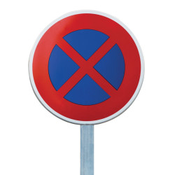Kit - Arrêt et Stationnement Interdits - B6d - Ø450 mm - Aluminium Galvanisé