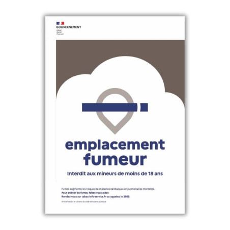 Panneau Signalétique - Emplacement Fumeur