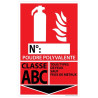Panneau - Signalétique Extincteur Feux ABC - 160x250mm