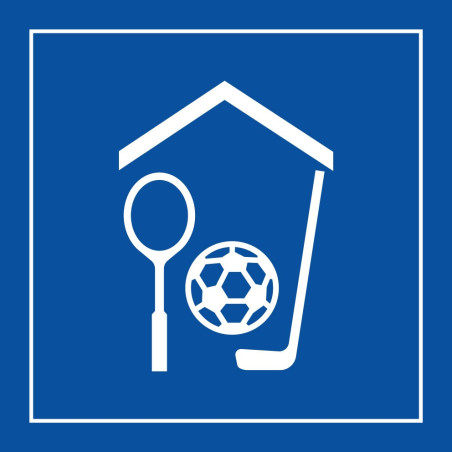 Panneau d'information - Gymnase/Salle de sport - ISO 7001 - Gravoply