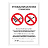 Panneau signalétique - Interdiction de fumer et vapoter - ISO 7010