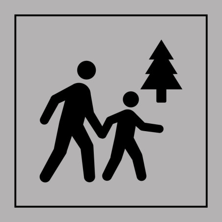 Panneau d'information - Espace naturel accessible au public - ISO 7001 - Gravoply