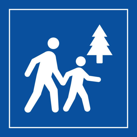 Panneau d'information - Espace naturel accessible au public - ISO 7001 - Gravoply