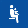 Panneau d'information - Siège prioritaire pour personnes avec enfant en bas âge - ISO 7001