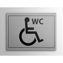 Plaque gravée WC