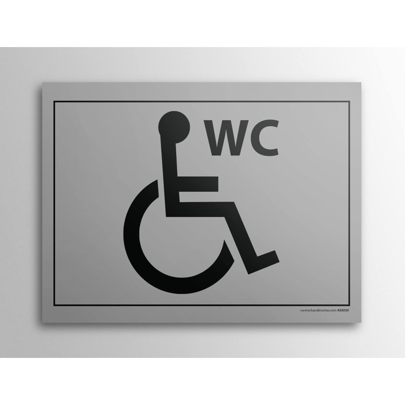 Plaque gravée WC