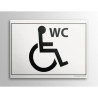 Plaque gravée WC blanc