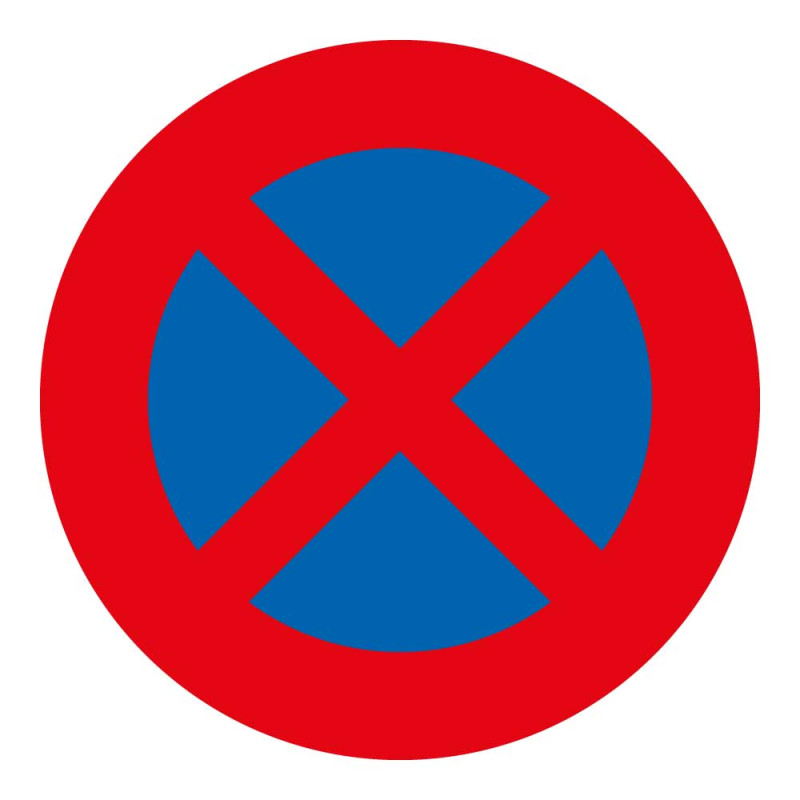 Panneau signalisation Arrêt/stationnement interdit - Diamètre 200 mm
