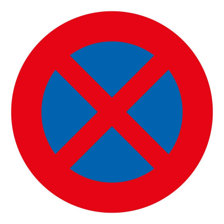 Panneau signalisation Arrêt/stationnement interdit - Diamètre 200 mm