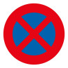 Panneau signalisation Arrêt/stationnement interdit - Diamètre 200 mm