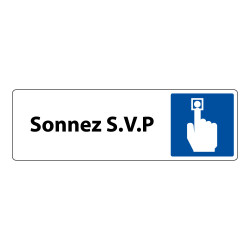 Panneau Sonnez S.V.P - Signalétique d'accueil