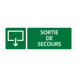 Panneau Sortie et évacuation - Sortie de Secours - ISO 7010