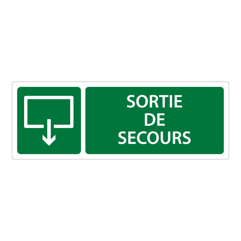 Panneau Sortie et évacuation - Sortie de Secours - ISO 7010