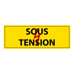 Panneau - Sous tension - Vinyle autocollant - ISO 7010