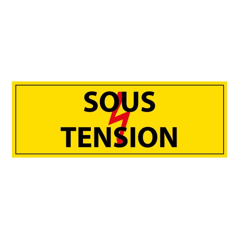 Panneau - Sous tension - Vinyle autocollant - ISO 7010