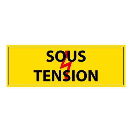 Panneau - Sous tension - Vinyle autocollant - ISO 7010