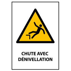 Panneau ISO 7010 "Chute avec dénivellation" W008
