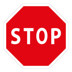 Panneau STOP AB4 - Signalétique Ronde