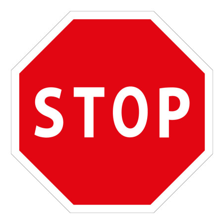 Panneau STOP AB4 - Signalétique Ronde