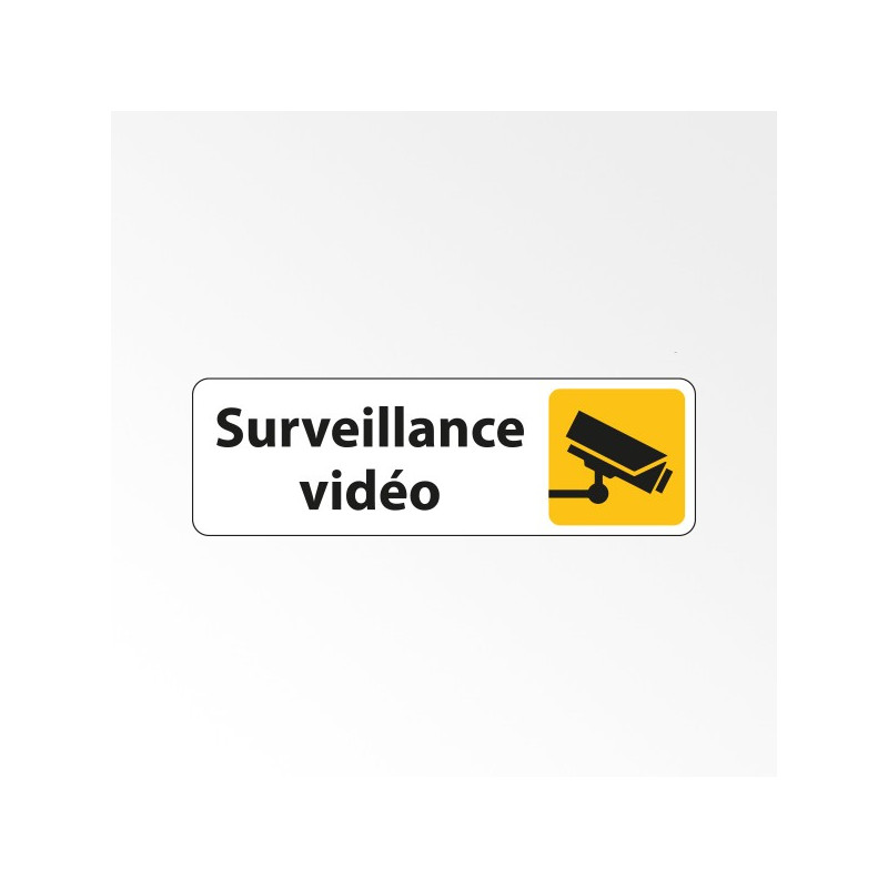 Panneau d'information - Surveillance vidéo avec pictogramme caméra