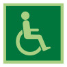 Panneau - Symbole Handicapé 150x150 mm - Photoluminescent