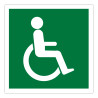 Panneau - Symbole Handicapé 150x150 mm - Photoluminescent