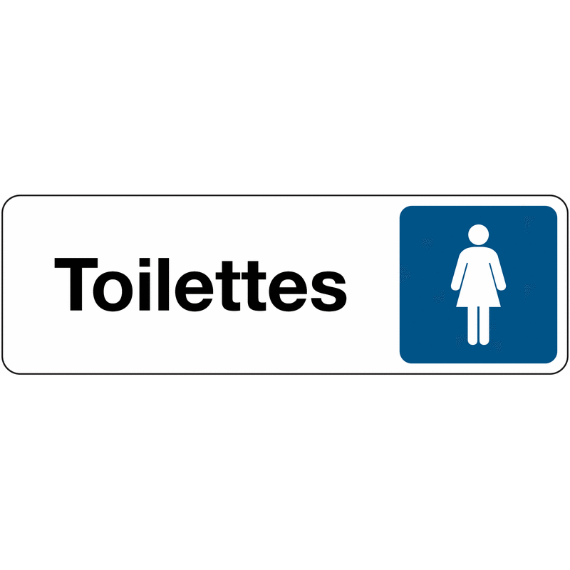 Panneau Signalétique - Toilettes Femme - Adhésif
