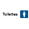 Panneau Signalétique - Toilettes Femme - Adhésif