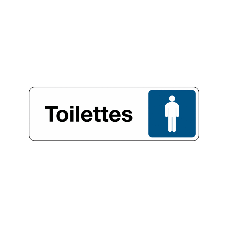 Panneau adhésif - Toilettes Homme - Signalétique avec pictogramme