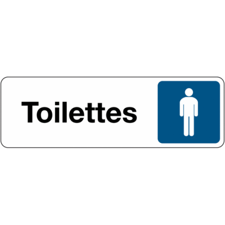 Panneau adhésif - Toilettes Homme - Signalétique avec pictogramme