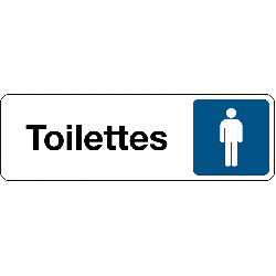 Panneau adhésif - Toilettes Homme - Signalétique avec pictogramme