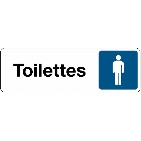Panneau adhésif - Toilettes Homme - Signalétique avec pictogramme