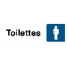Panneau adhésif - Toilettes Homme - Signalétique avec pictogramme