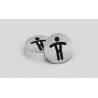 Pictogramme rond de porte "Toilettes Messieurs"