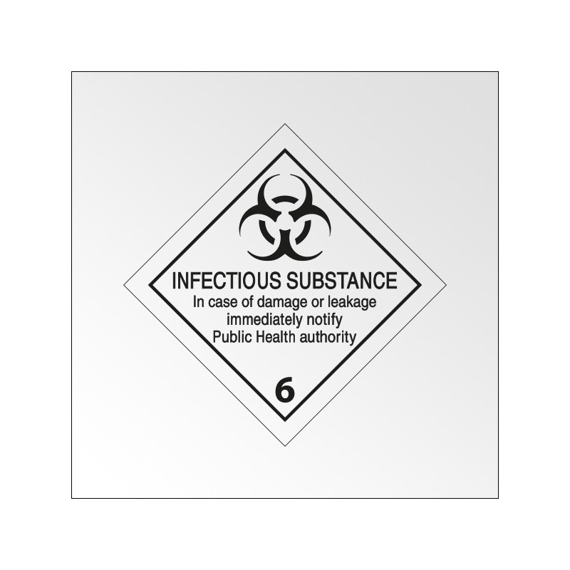 Signalisation de transport normalisée ADR - "Matières infectieuses (avec texte)
