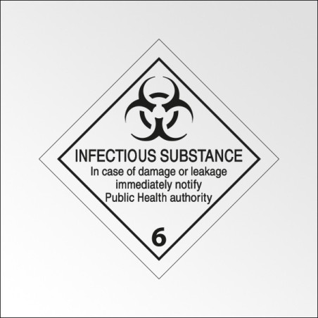 Signalisation de transport normalisée ADR - "Matières infectieuses (avec texte)
