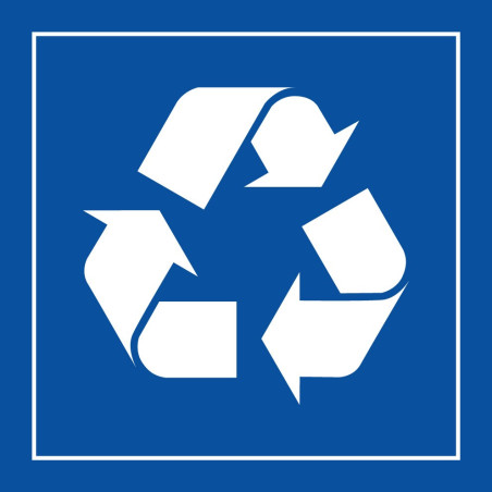 Panneau Tri Sélectif - Poubelle ou Container de Recyclage - ISO 7001 - Gravoply