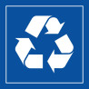 Panneau Tri Sélectif - Poubelle ou Container de Recyclage - ISO 7001 - Gravoply