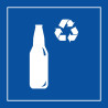 Panneau Tri Sélectif - Recyclage verre - ISO 7001 - Gravoply